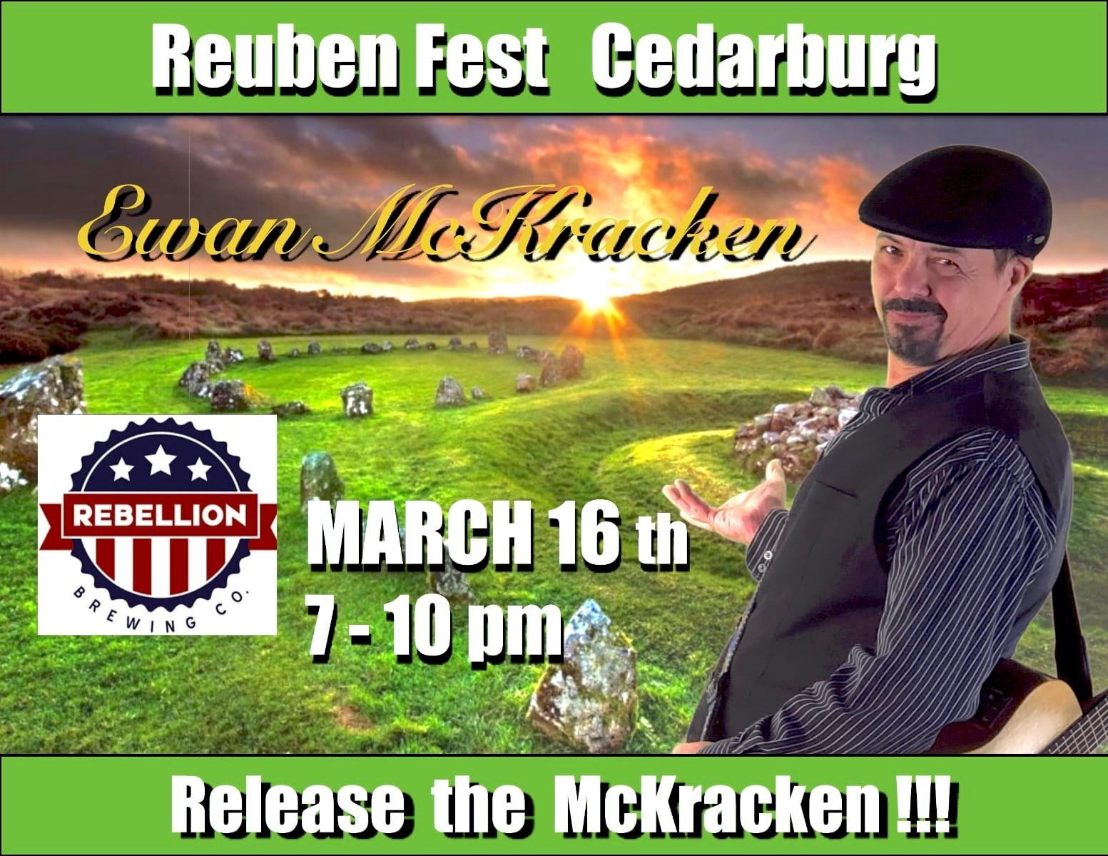 Reuben Fest at Rebellion Brewing with Ewan Mc Kracken!