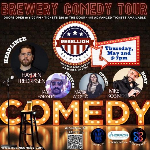 The BREWERY COMEDY TOUR at REBELLION